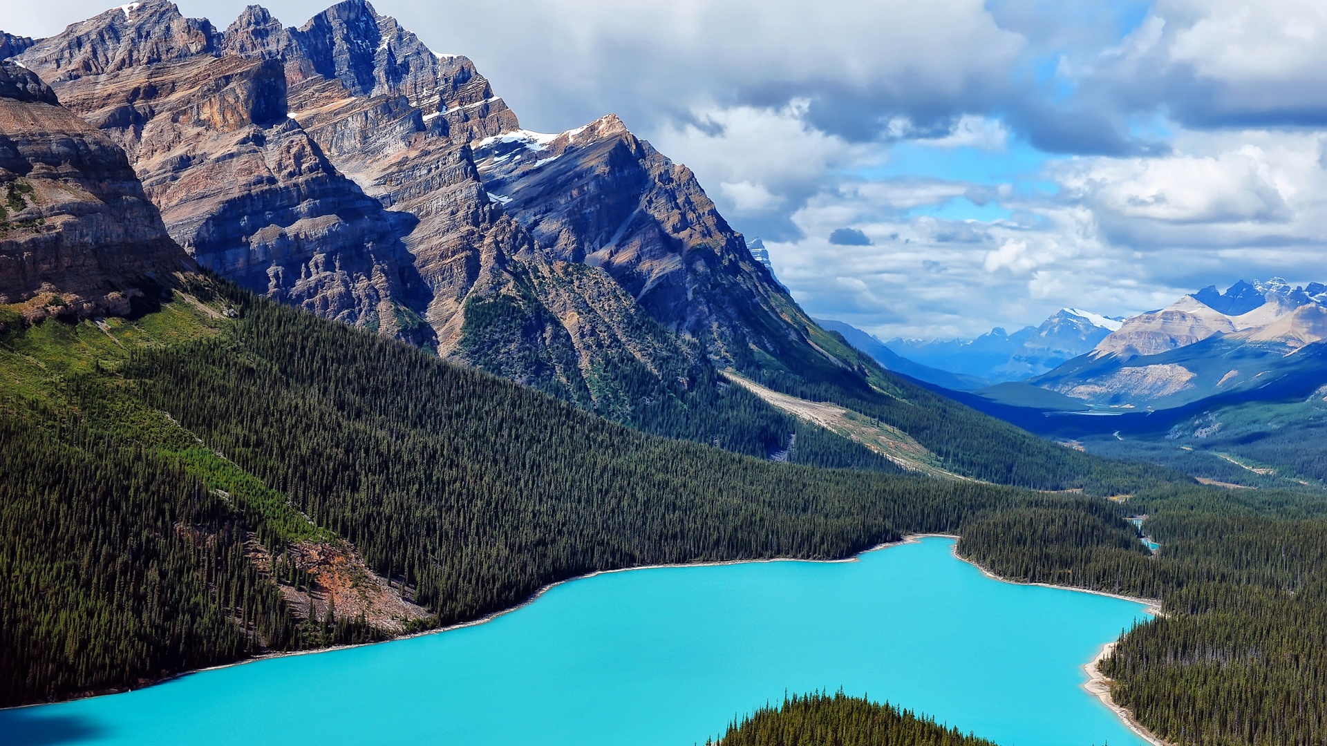 Canada Nature Scenery Mountain Lake Forest Wallpaper Desktop