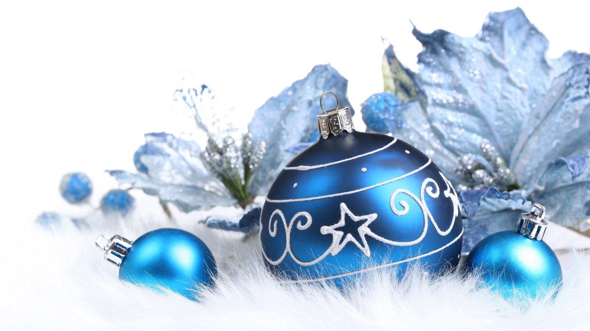 Blue Christmas Decorations Wallpaper