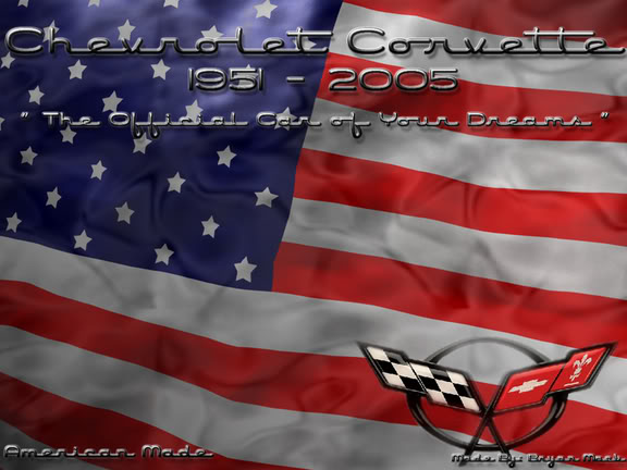 Chevrolet Corvette Background Us Flag Wallpaper