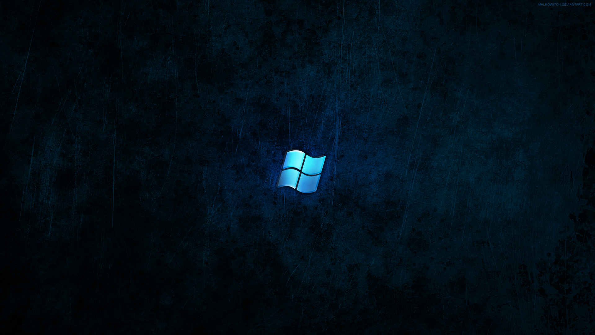 Windows Dark Blue Wallpaper By Malkowitch