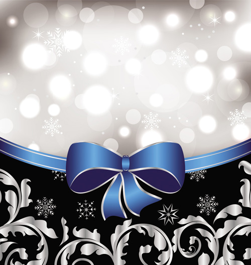 Shiny Christmas Background With Bow