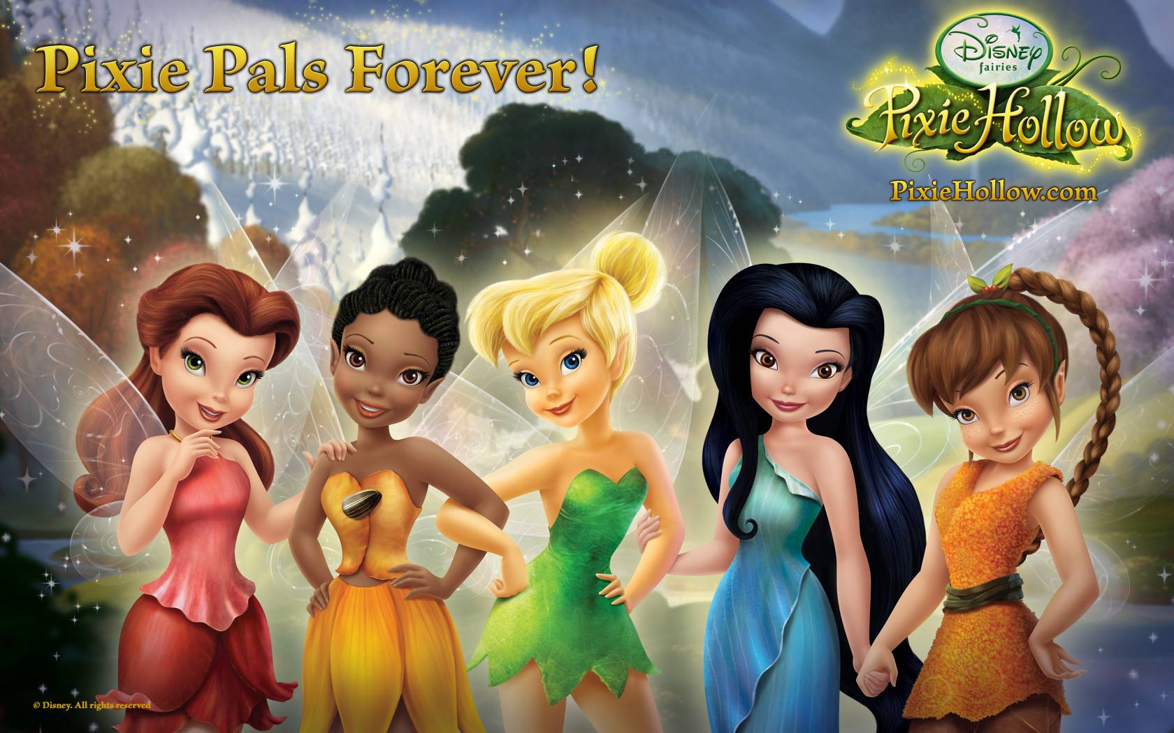 Tinkerbell and Friends   Pixie Hollow Wallpaper