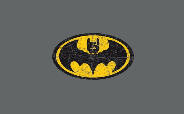 Horns Up Batman Metal Rocks Logo Logos Wallpaper