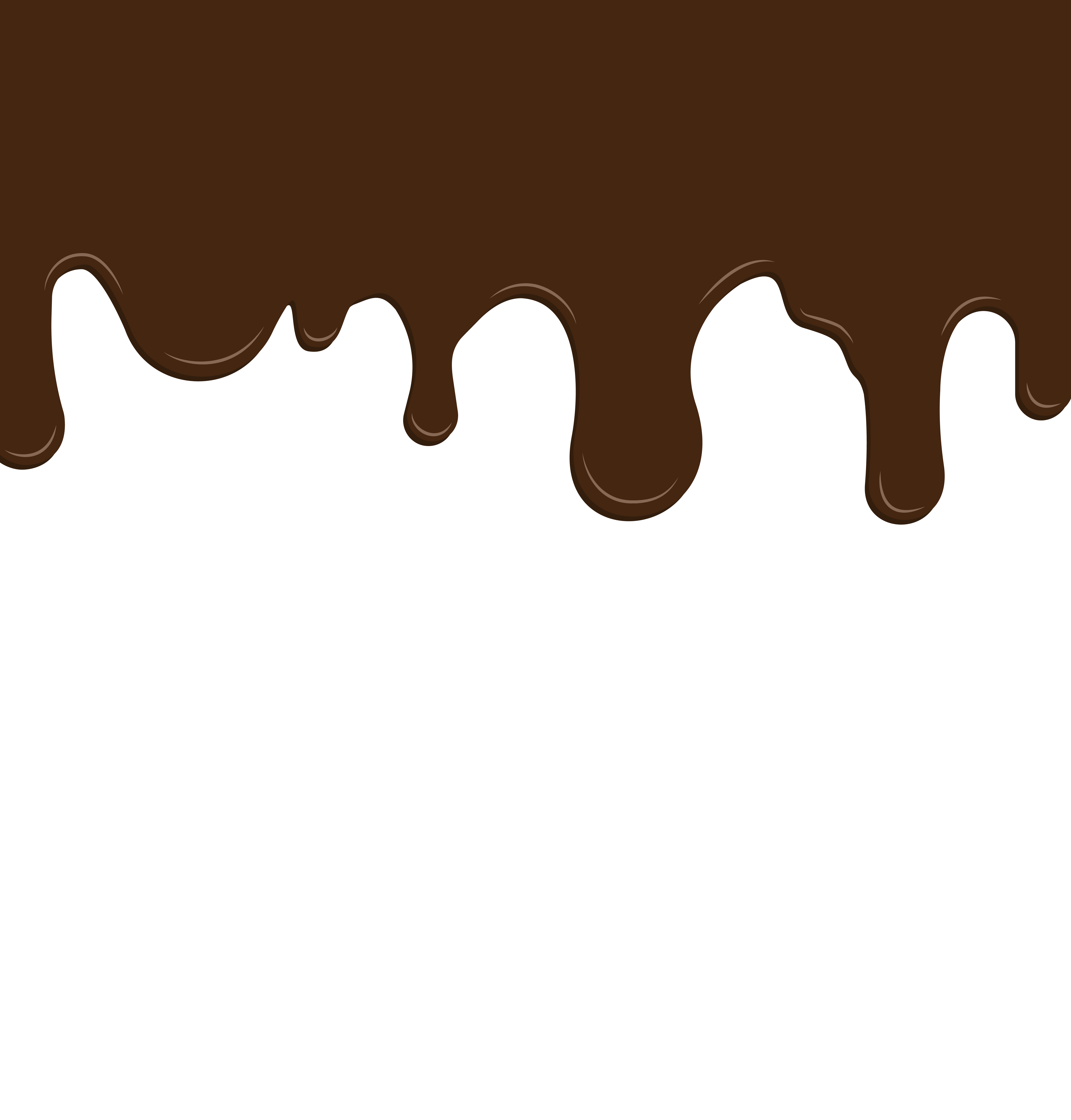 Vector Illustration Of Melted Chocolate On White Background