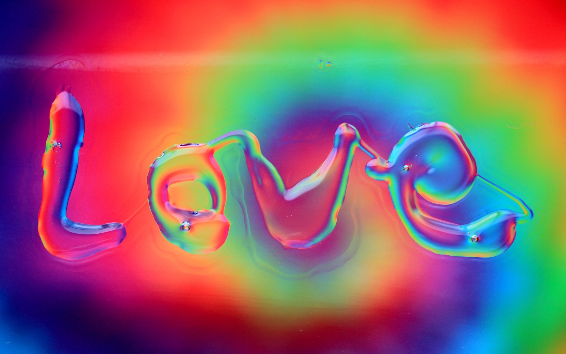 Love Tie Dye Rainbow Background Wallpaper