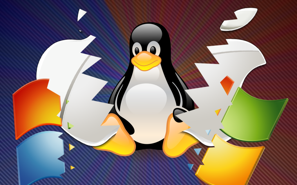 Linux Vs Windows And Mac Wallpaper By Thekrzysiekart On