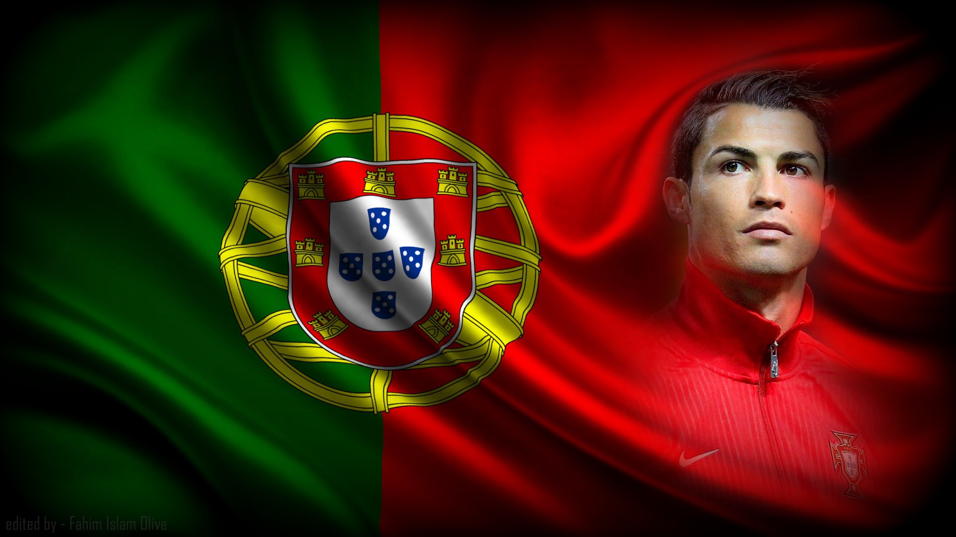 Sports Cristiano Ronaldo Flag Soccer Portugal Football Cool