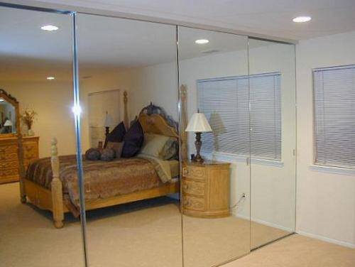 Sliding Glass Mirrored Closet Doors Home Designs Wallpaper