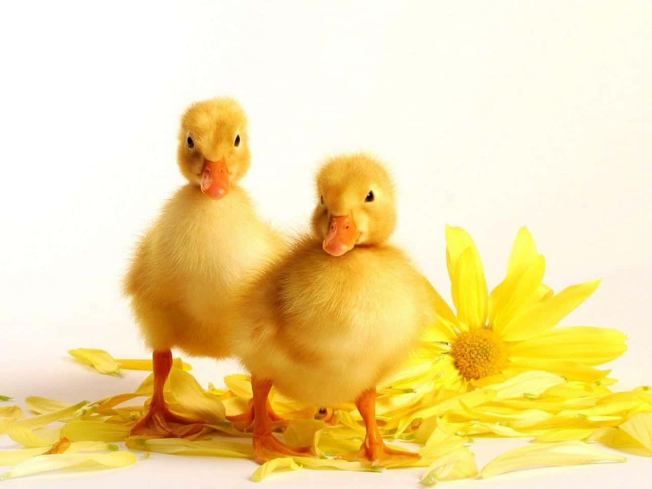 Baby Duck Background Wallpaper