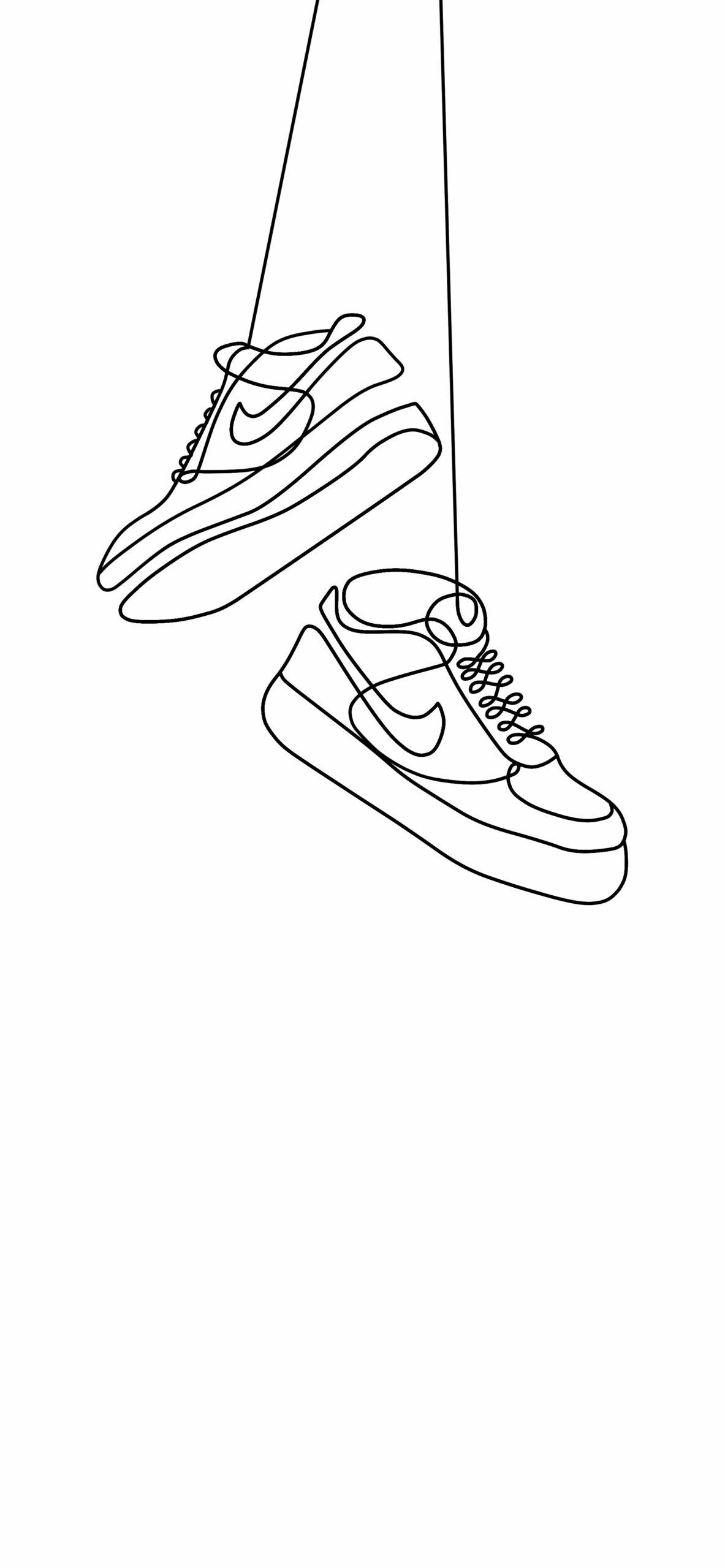 Nike Sneakers White Minimalist Wallpaper