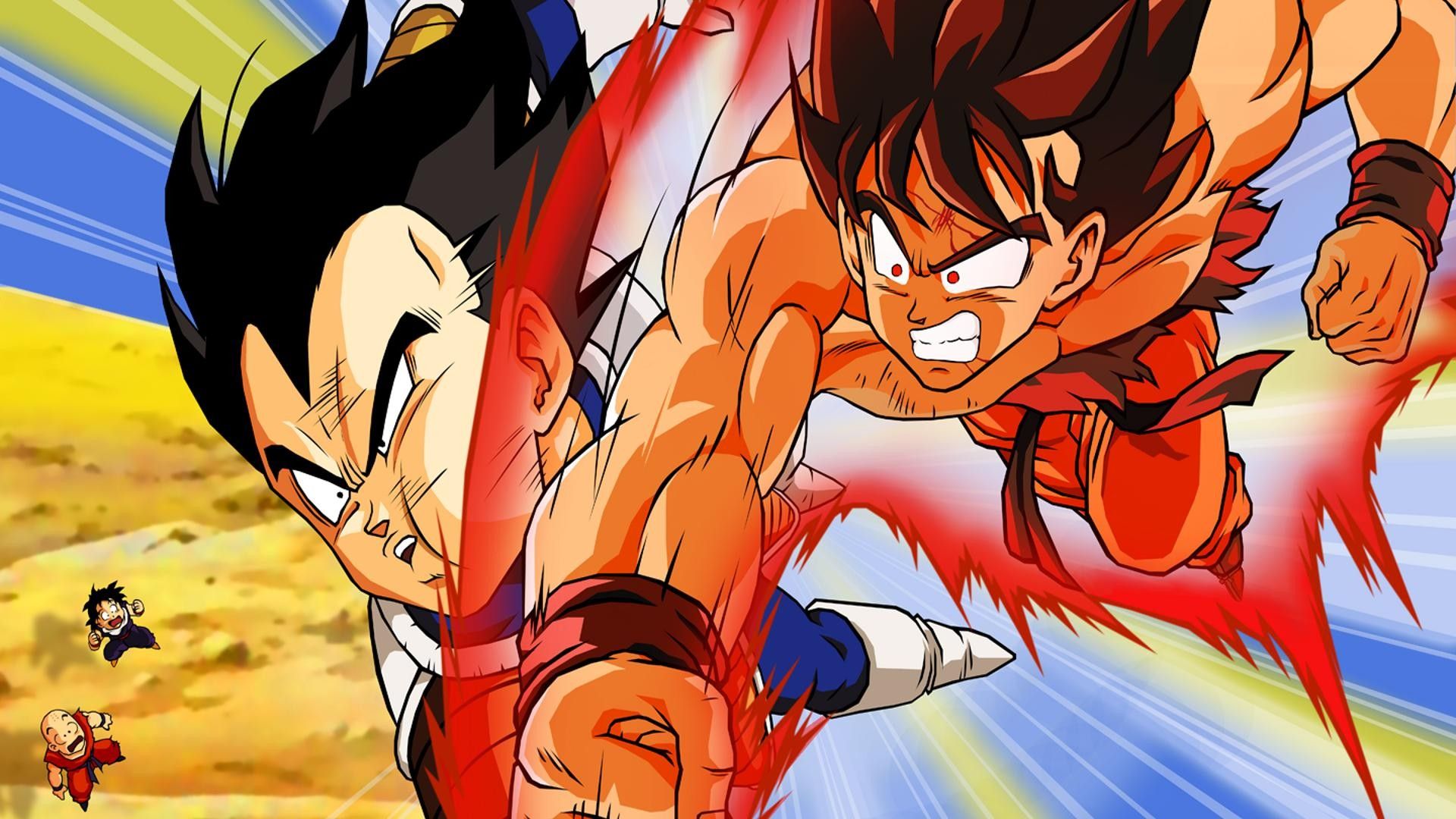 Goku Vs Vegeta Fighting Wallpaper