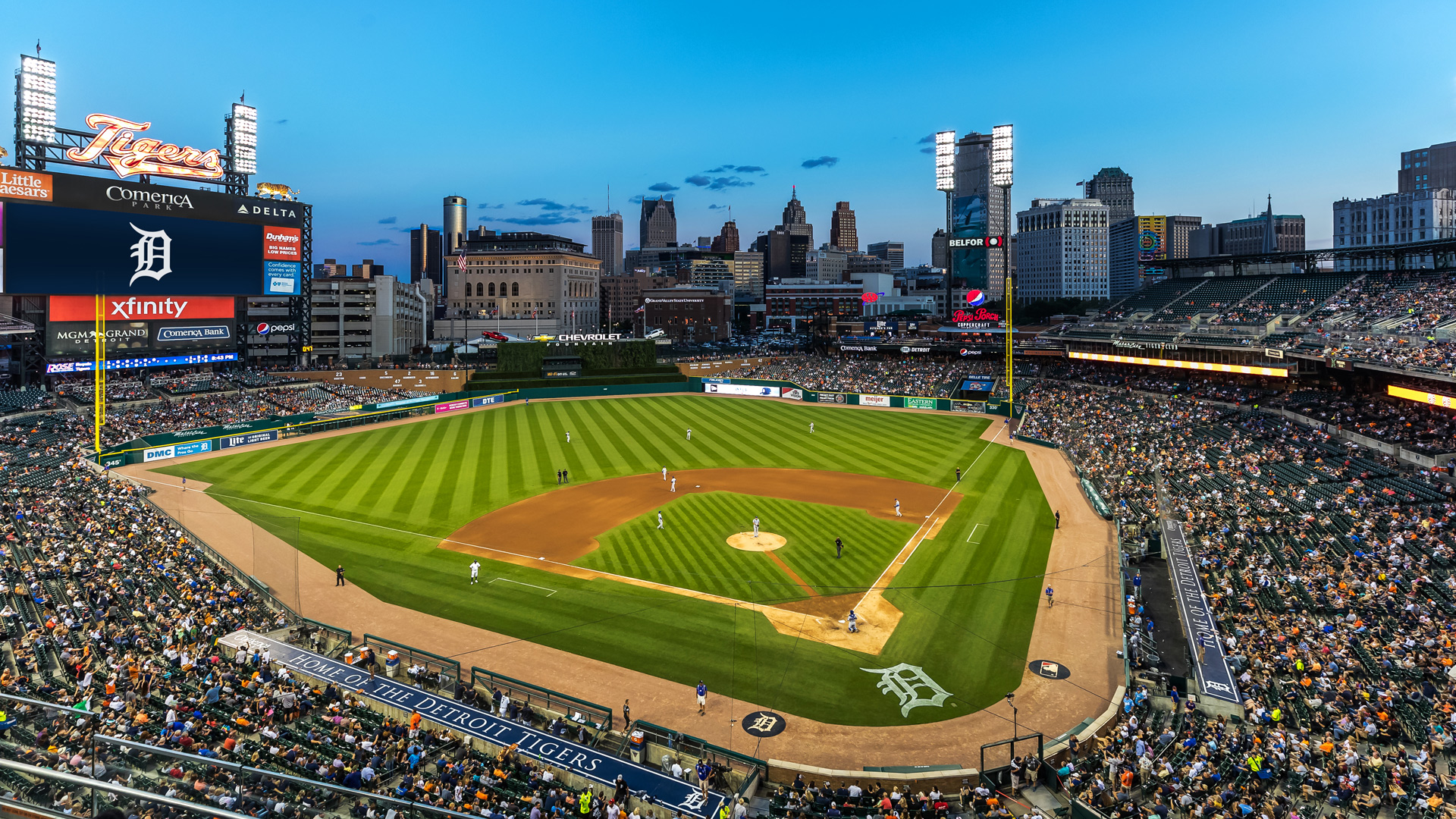 Detroit Tigers MLB Stadium Panoramics Center View, 1000