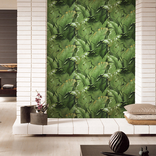 Tropical Leaf Wallpaper For Walls Wallpapersafari Banana Leaf Eco Friendly Art Photo Wallpapers Sofa Tv Background Walls 500x500