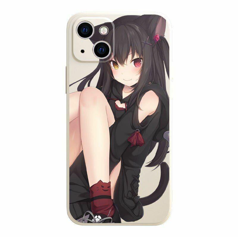 Cute Anime Neko Cat Girl Phone Case For iPhone Plus X Xs Xr