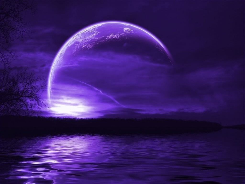Purple Moon Wallpaper 3502 Hd Wallpapers in Space   Imagescicom