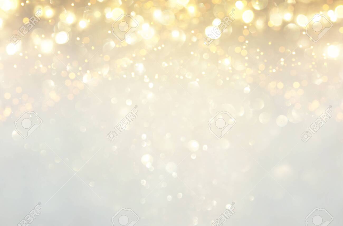 Glitter Vintage Lights Background Silver Gold And White De