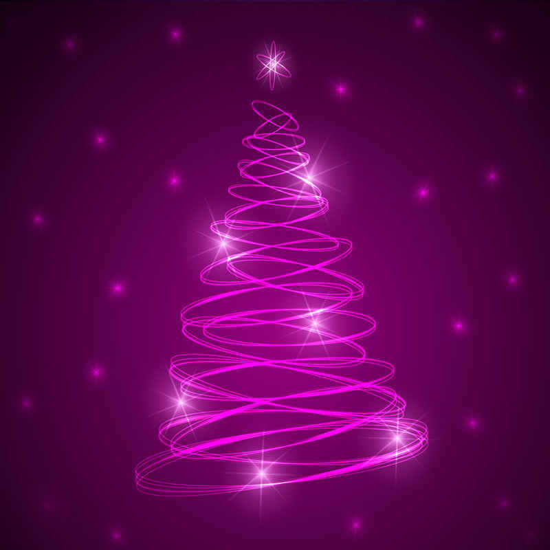 Purple Christmas Tree Background Background