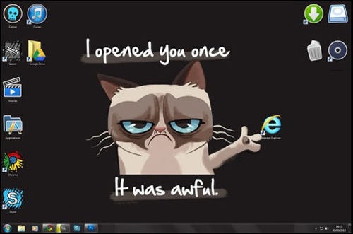 Grumpy Cat Internet Explorer Computer Wallpaper 5 out of 5 based on 1
