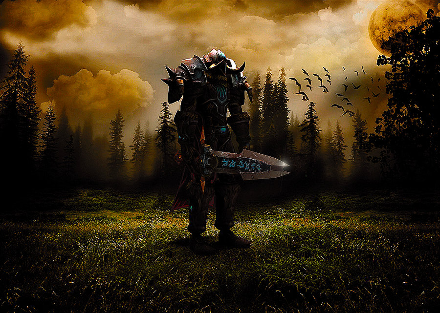 World Of Warcraft Wallpaper Death Knight Nightelf