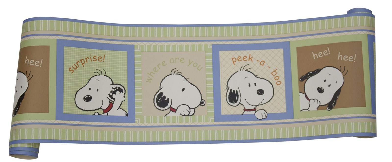 Lambs Ivy Peek A Boo Snoopy Wallpaper Border Shipping