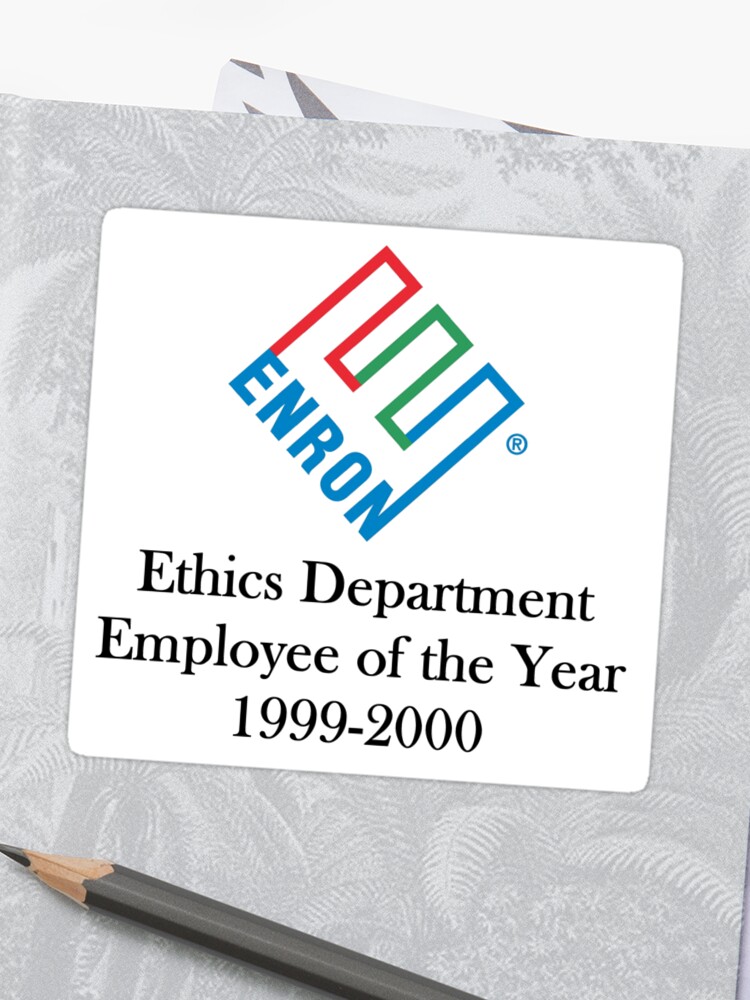 Enron Ethics Department Satire Parody Clear Background Sticker