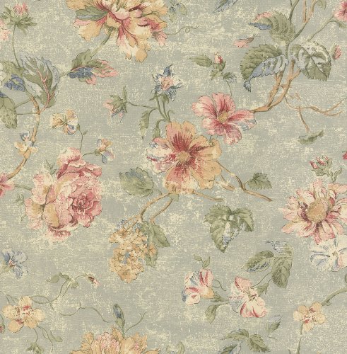 Madison Florals Maxwell Rose Wallpaper Inch By Blue