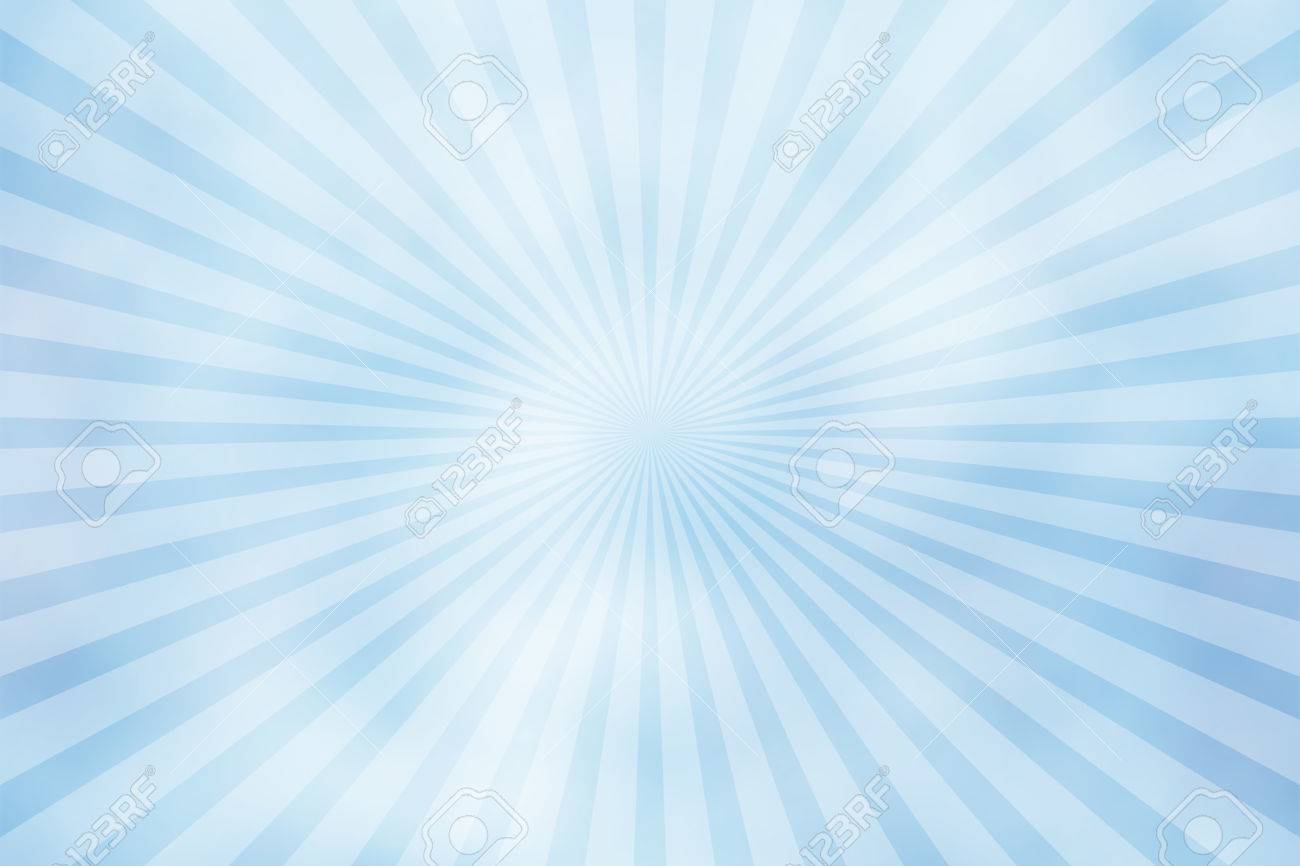 Light Blue Radiating Or Sunburst Style Background Stock Photo