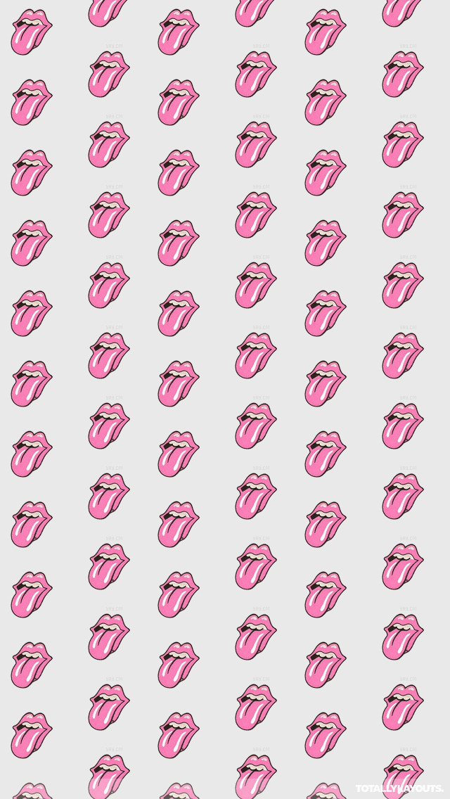 Pink Rolling Stones Tongue Lip Android Wallpaper   Random Wallpapers 640x1136