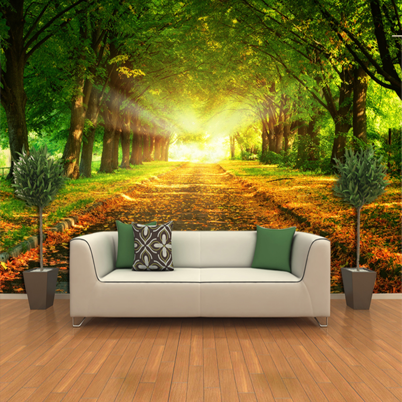 Large living room sofa 3D stereoscopic TV wall mural wallpaper 800x800