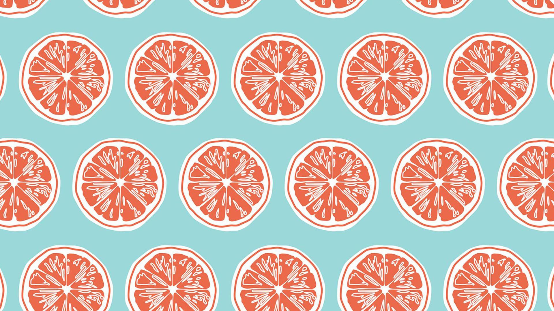 Preppy Orange Slices Wallpaper