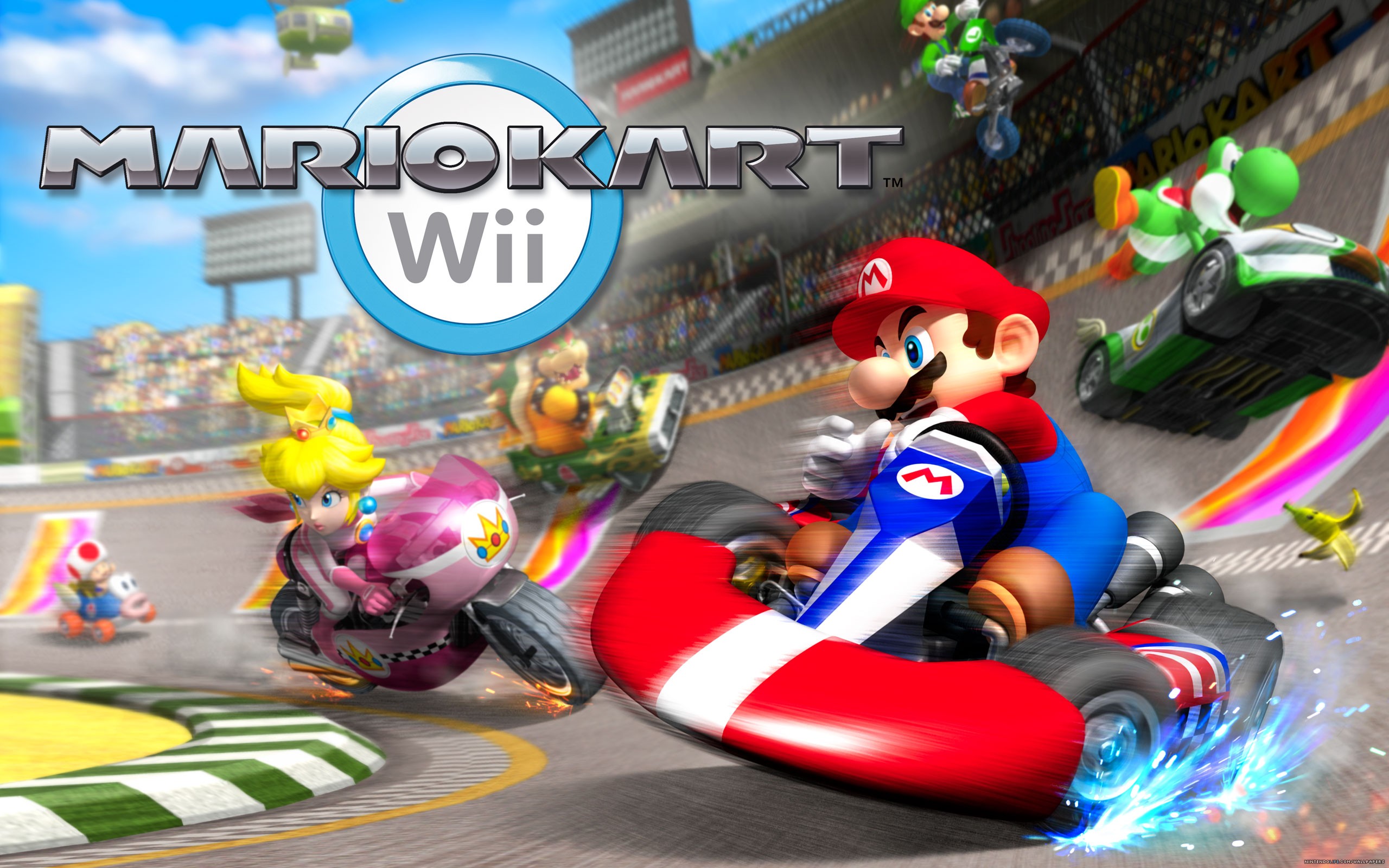 Desktop Wii Wallpaper Of Super Mario Galaxy Kart And Donkey
