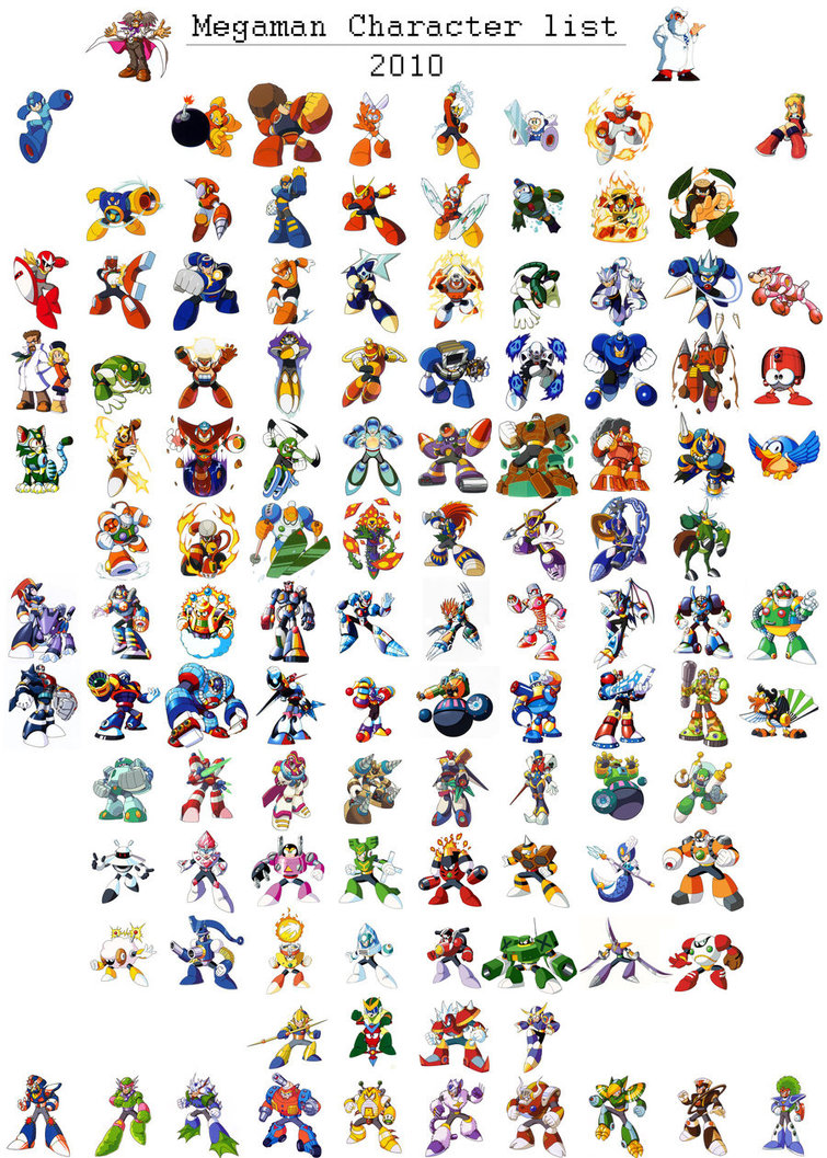 Megaman Character List By Night Shadex