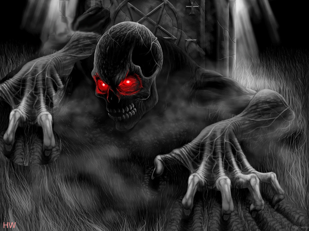 Halloween Monsters Wallpaper Graveyard Ghost