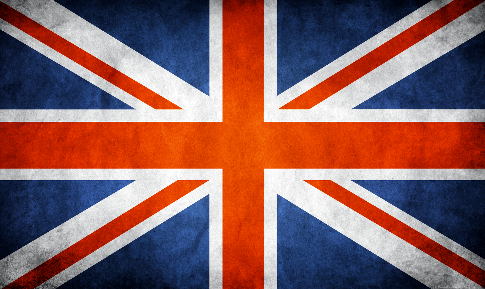Great Britain UK Grunge Flag by think0 on
