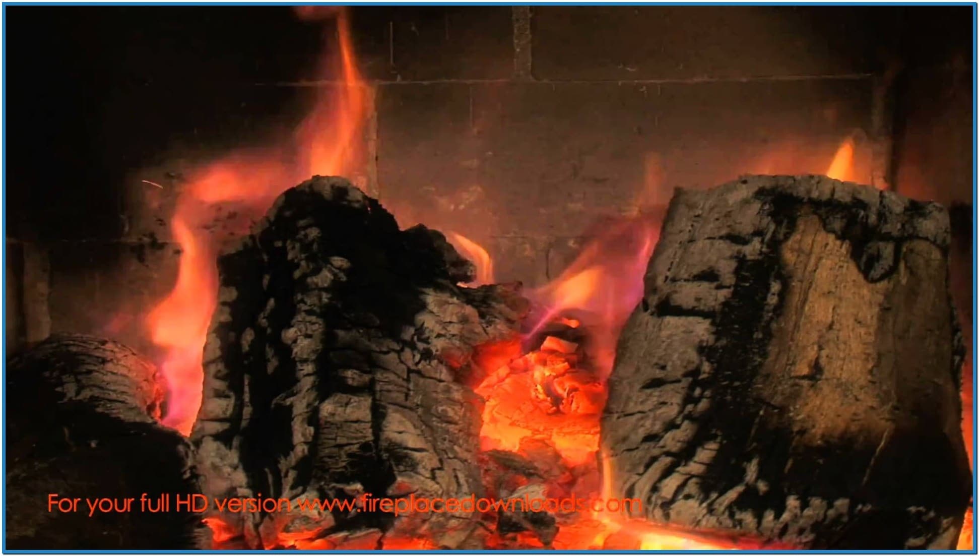 Burning Log Fire Screensaver Mac