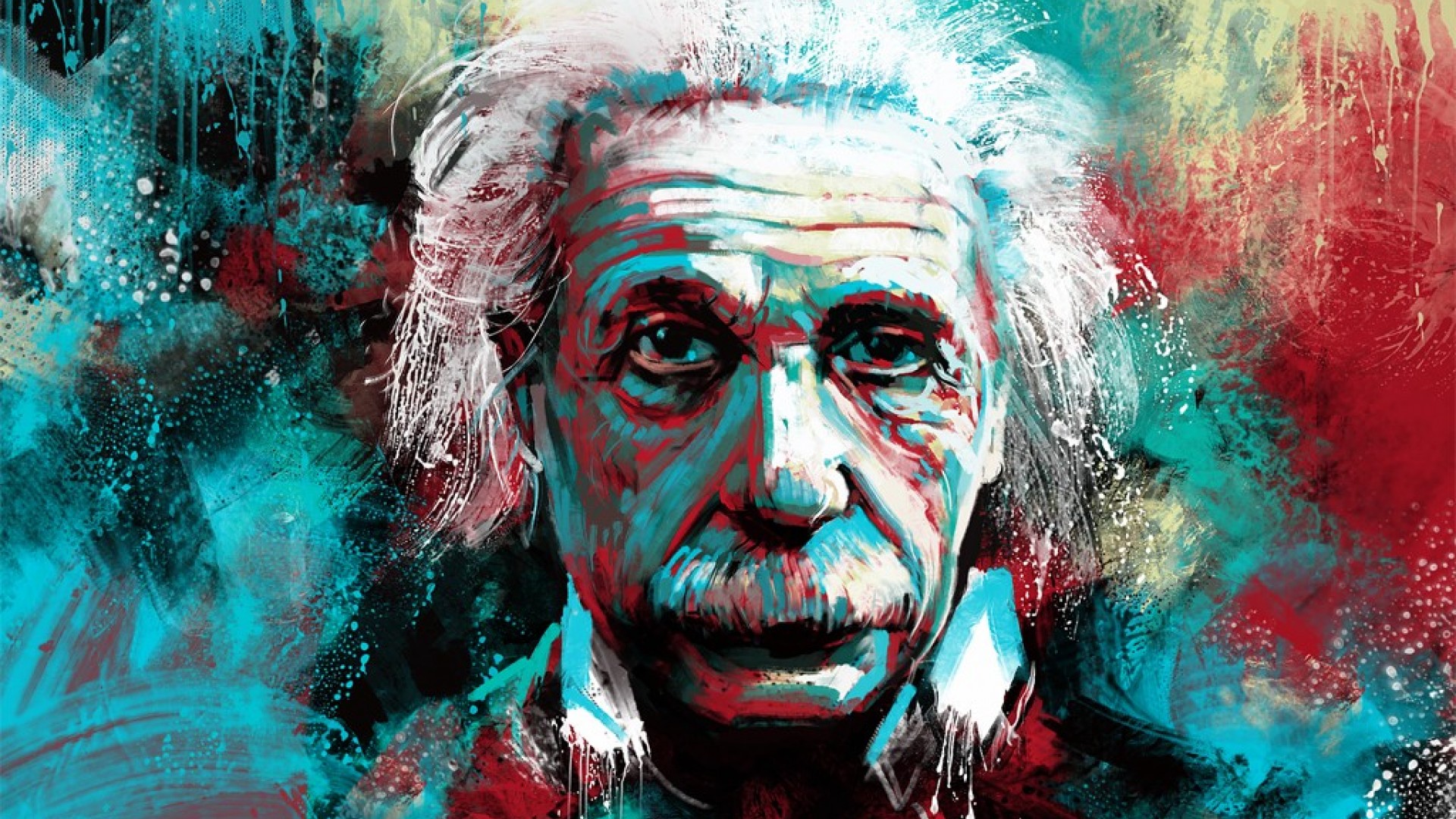Albert Einstein Wallpaper Colorful Jpg