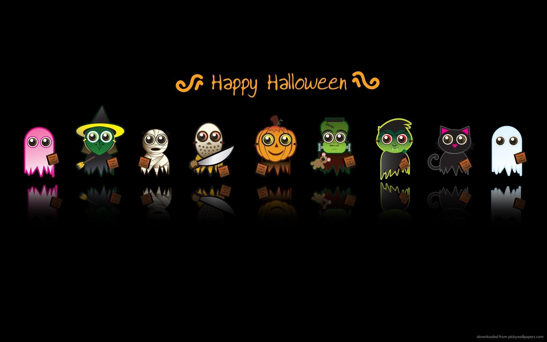 Free download cute halloween characters backgrounds holidays