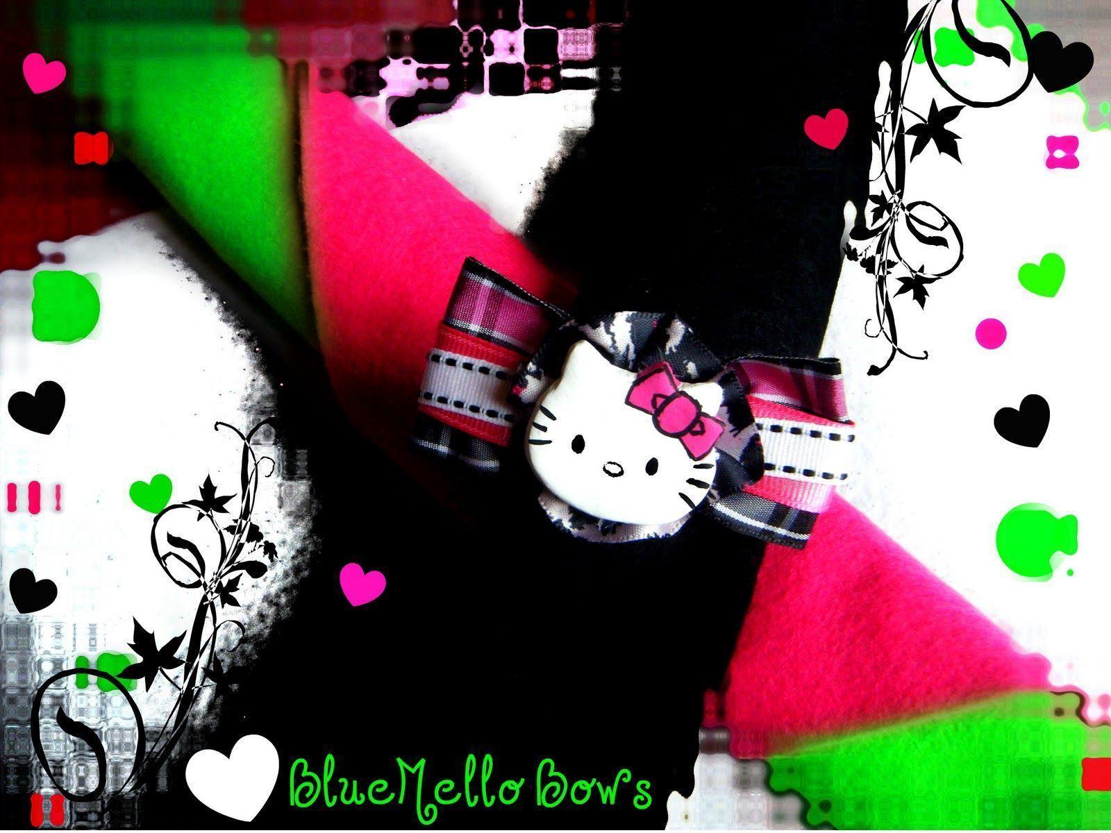 Black And Pink Hello Kitty Wallpaper