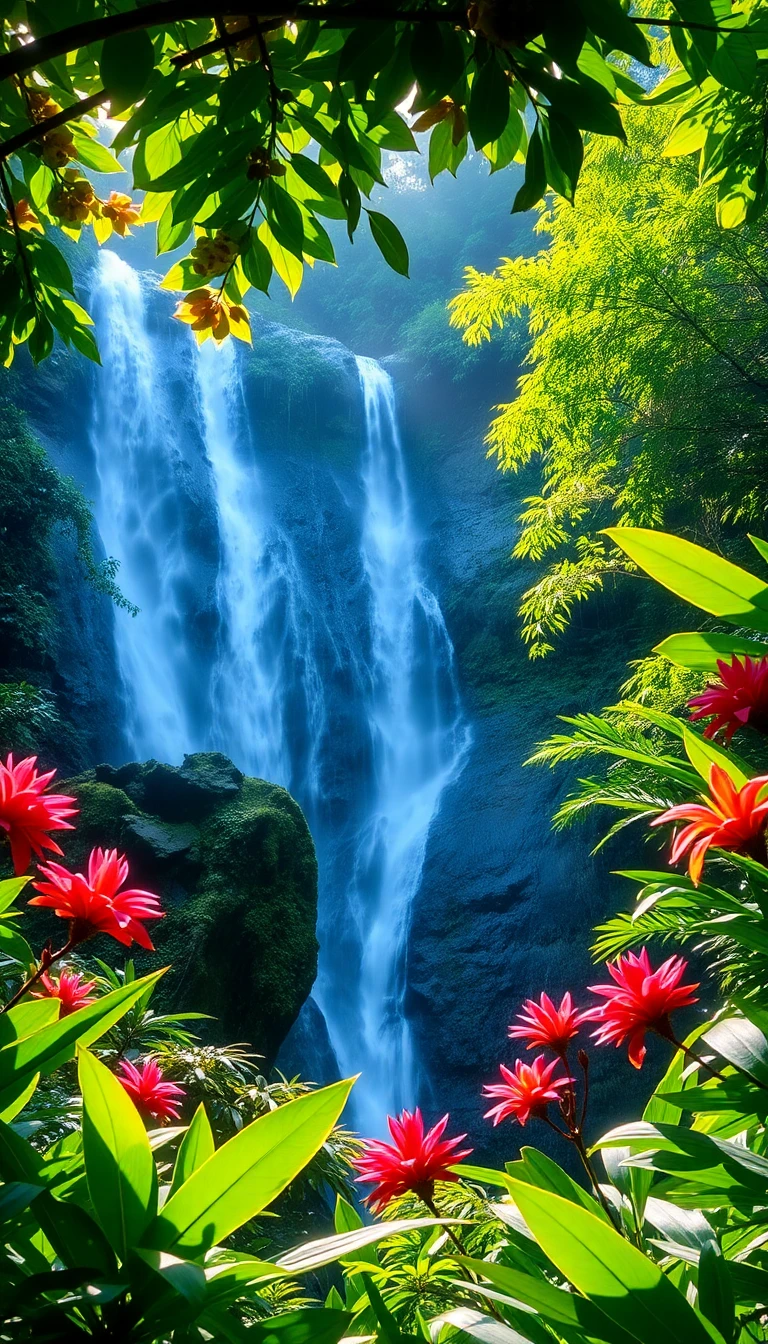 Rainforest Waterfall Wallpaper