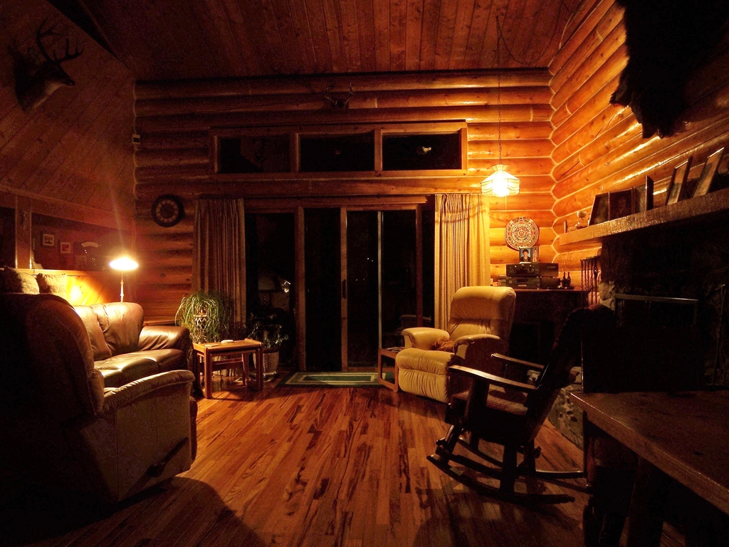 Log Cabin Interiors Wallpaper Pictures
