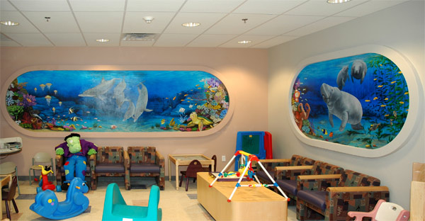 Nebraska Artist   Undersea mural for a childrens hospital   Cindy 600x312