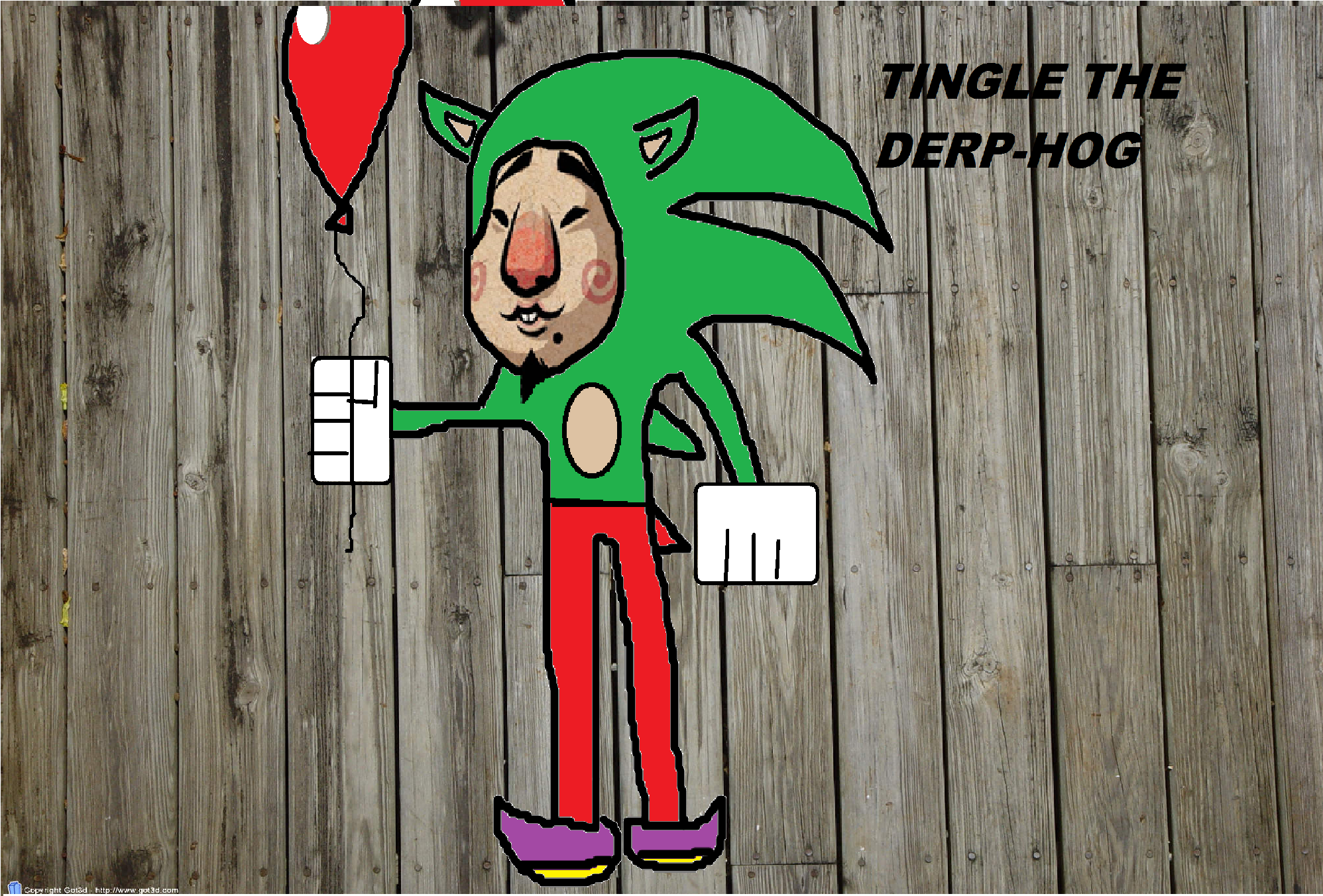 Tingle The Derp Hog Sonic Fan Characters Art