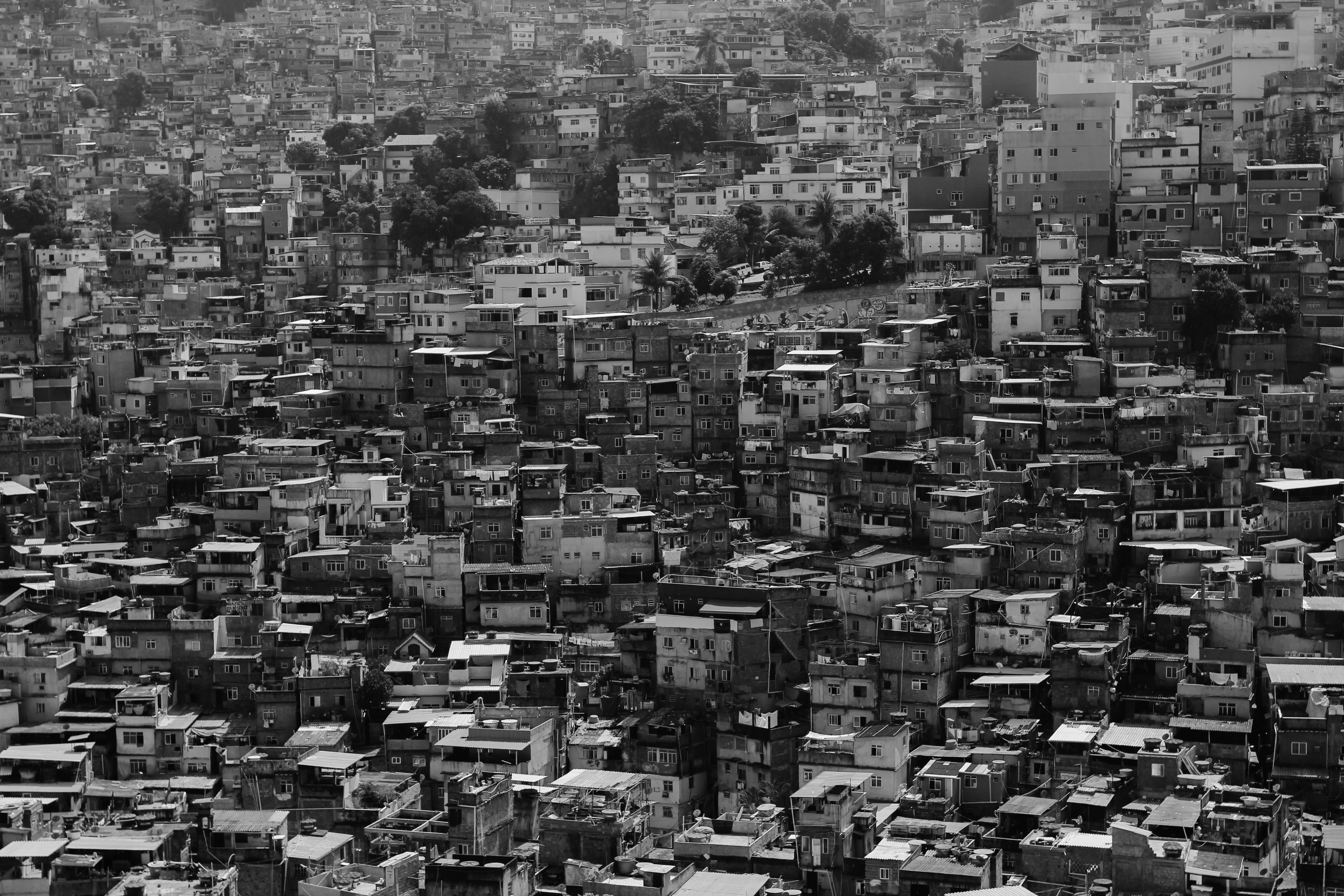 City Urban Slum Favela Buildings Houses Residential Area