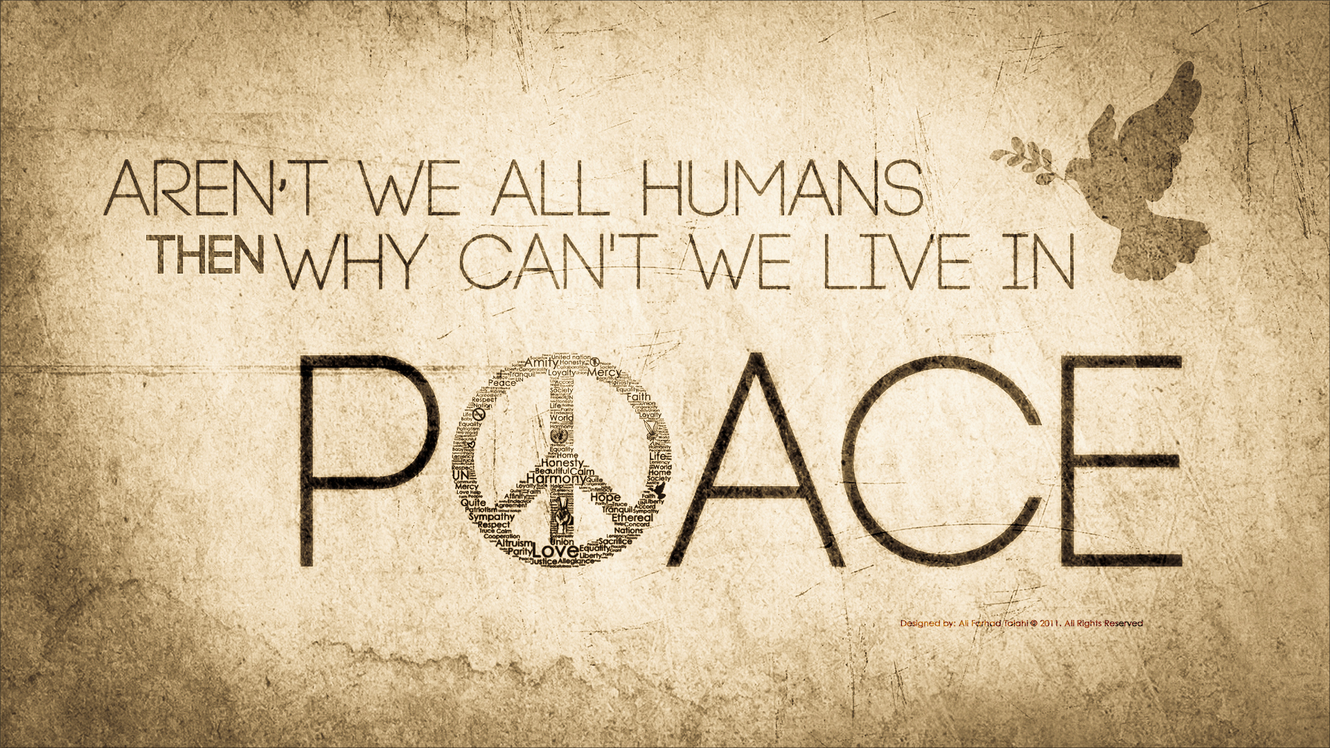 Humans Make Peace Google Skins Background