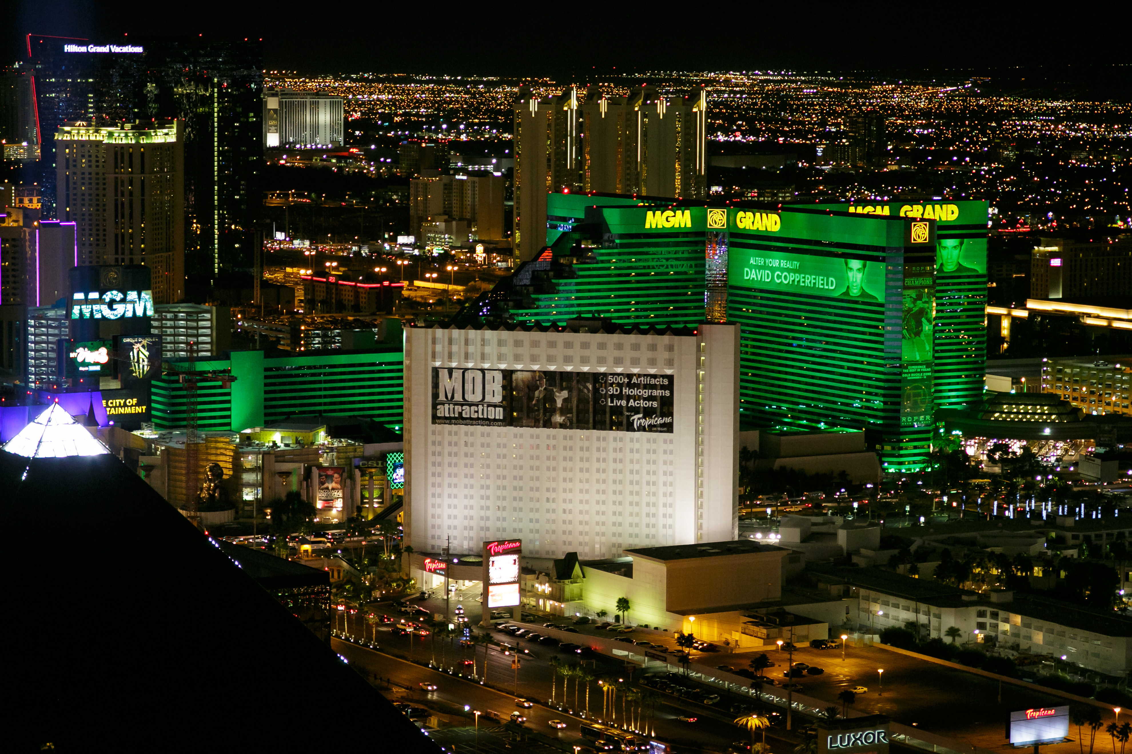 Las Vegas City Hotels Casinos Night Lights Wallpaper