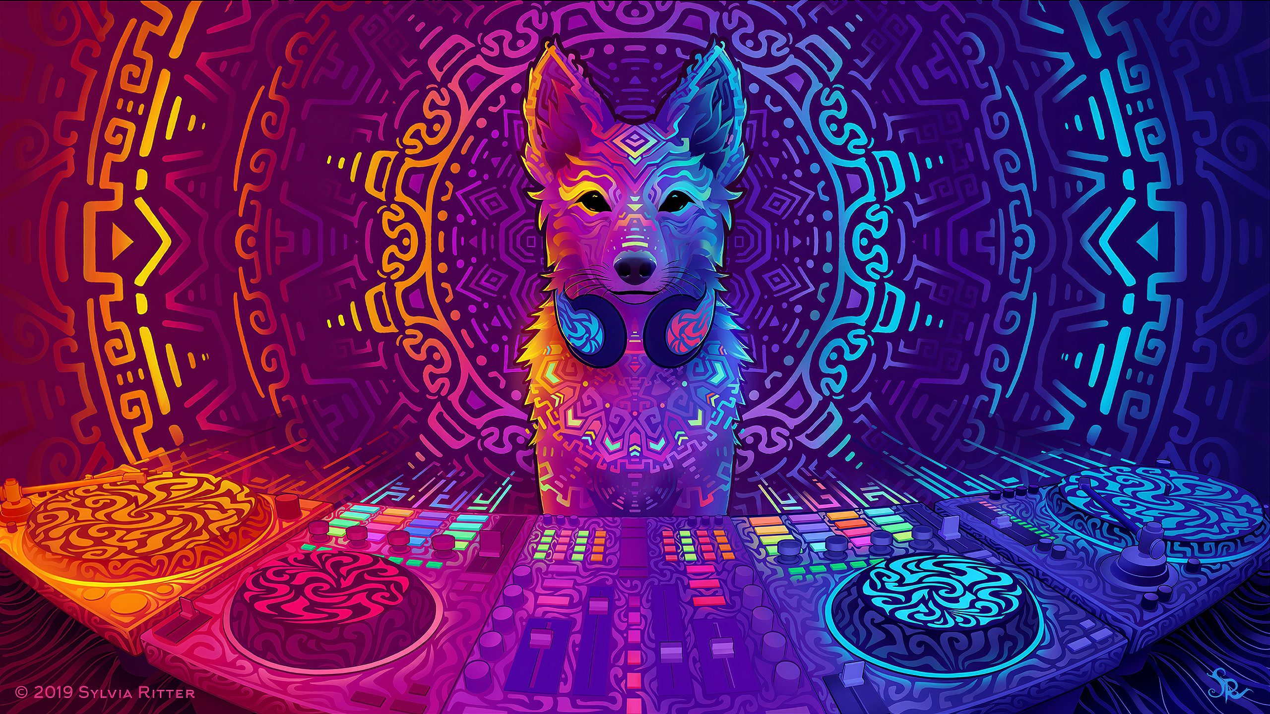 Wallpaper Of Colors Dj Wolf Music Background HD Image