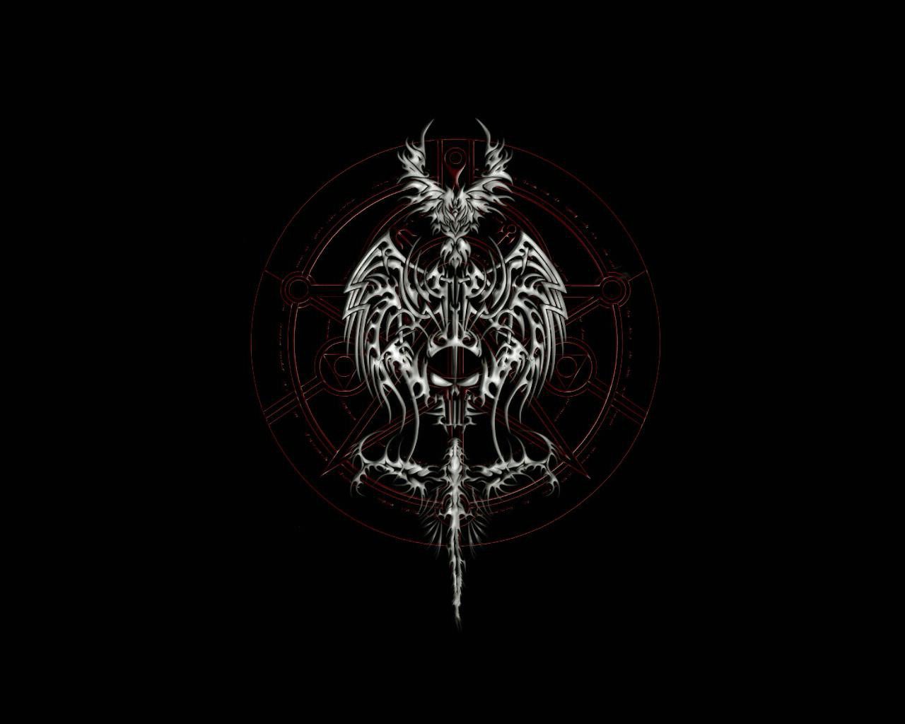 Symbol Of Death Dark Gothic HD Wallpaper