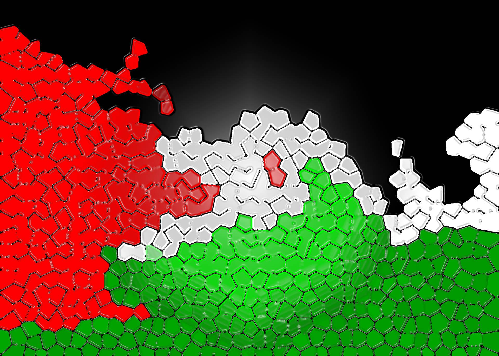 Distinctive Geometric Pattern Of The Palestinian Flag