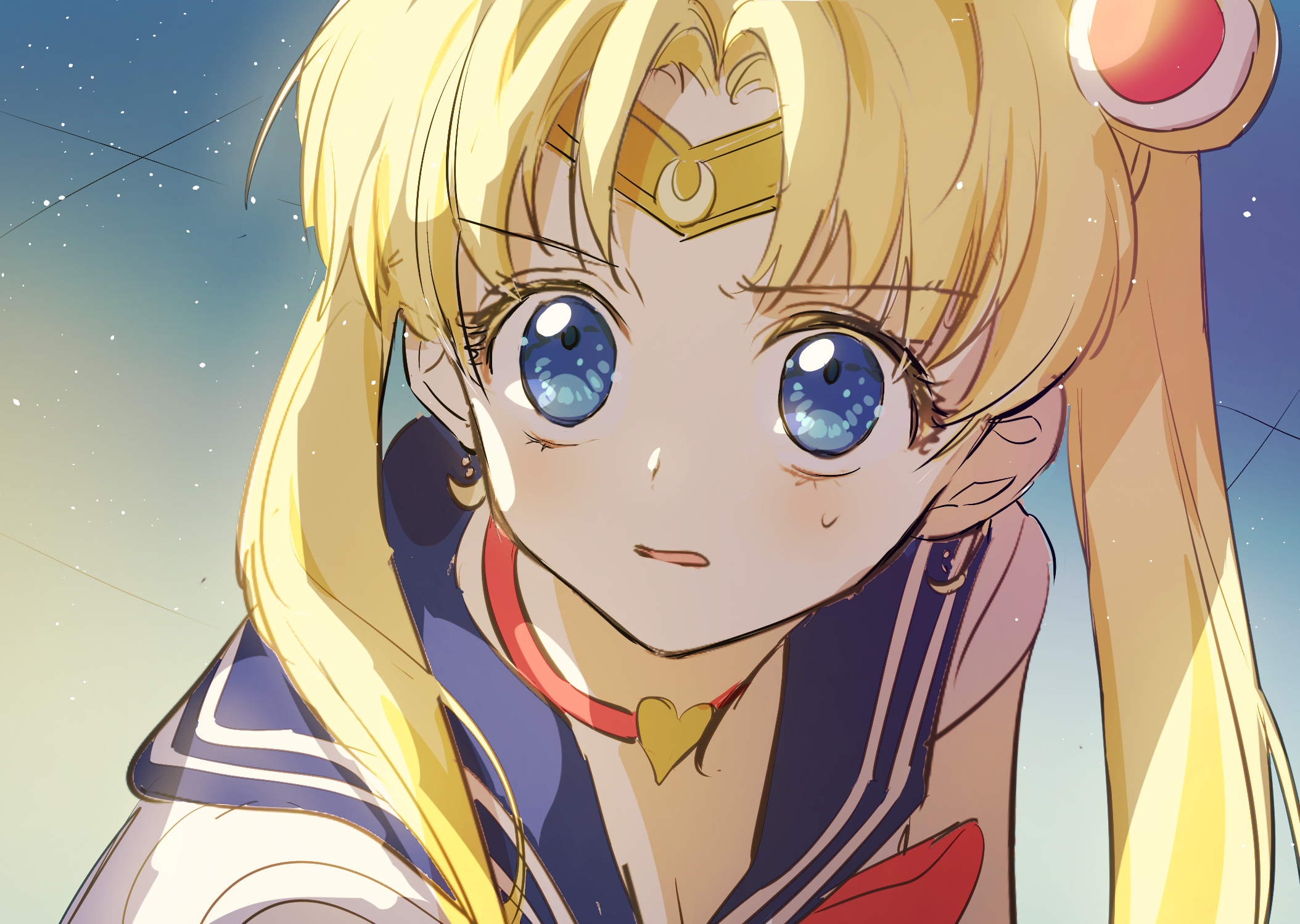 Blue Eyes Blonde Usagi Tsukino Anime Sailor Moon Hd Wallpaper
