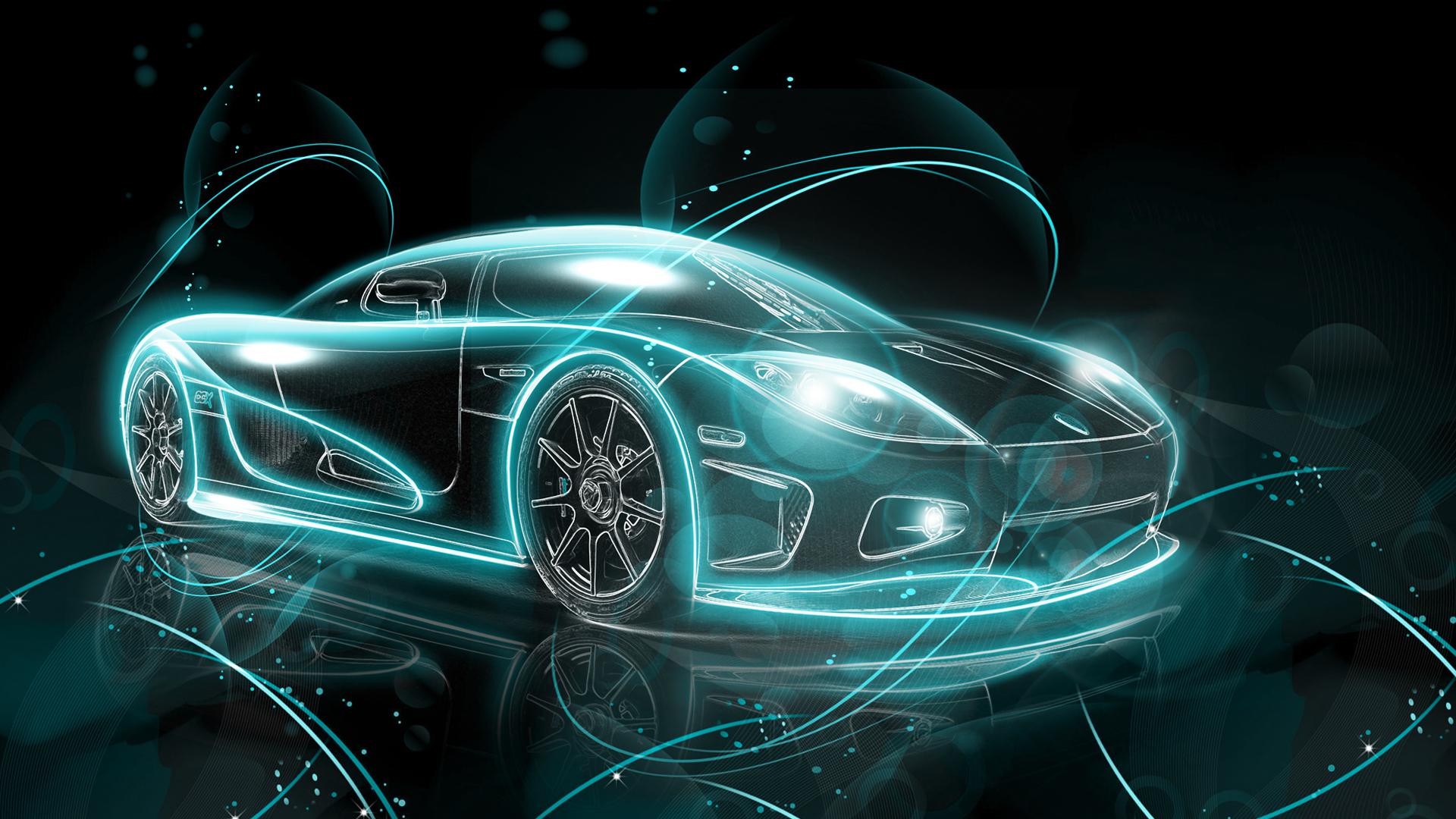 Car Neon Style High Quality And Resolution Wallpaper On